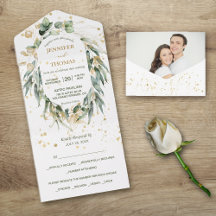 Mariage photo Gold Green Eucalyptus