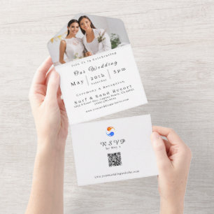Invitation Tout En Un Mariage photo -QR Code-LGBTQ-Twin Flames-