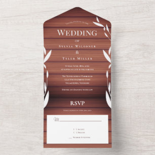 Invitation Tout En Un Mariage Rustique Tout en un