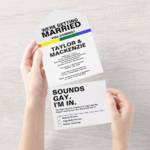 Mariage Sonne Gay Fun Rainbow Pride