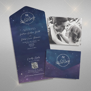 Invitation Tout En Un Mariage sous le ciel étoilé