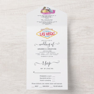 Invitation Tout En Un Mariage Whimsical Las Vegas