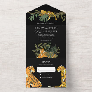 Invitation Tout En Un Mariage Wild Safari Big Cats