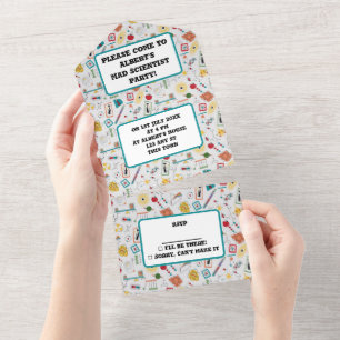 Invitation Tout En Un Mi-siècle moderne de l'âge atomique STEM Physique 