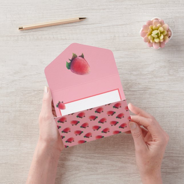 Invitation Tout En Un Motif fraise frais (Vidéo)