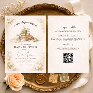 Invitation Tout en Un Nouveau Chapitre Commence Shower Floral