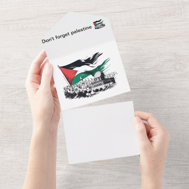 Invitation Tout En Un Palestine libre de l'aqsa (Déchirure)