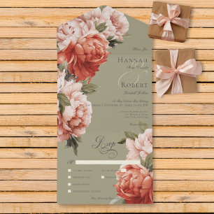 Invitation Tout En Un Pâtes rustiques et tourterelles rouillées lors du 