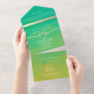 Invitation Tout En Un Photo de Citron Vert Moderne