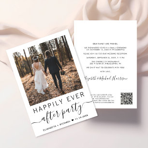 Invitation Tout en un Photo QR Code Mariage Réception