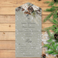 Pin Russe Snowfall & Dîner Floral Blanc Sage
