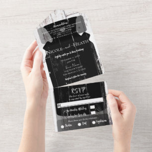 Invitation Tout En Un Pitcher de ferme en bois de grange blanche pour ma