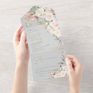 Invitation Tout En Un PixDezines H2 Fard n Roses d'Albâtre