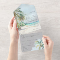 Plage tropicale magnifique Palm Trees Island