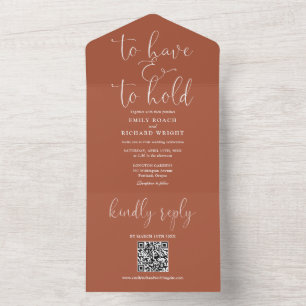 Invitation Tout En Un Pour Avoir Et Tenir Un Mariage De Terracotta Code 