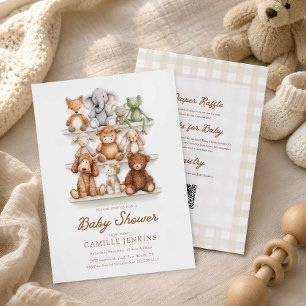 Invitation tout-en-un pour une Baby Shower avec de