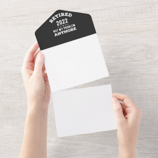 Invitation Tout En Un Retraité 2022 plus Mon problème Plus drôle T-shirt (Déchirure)