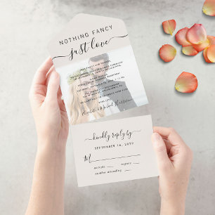 Invitation Tout En Un Rien De Fancy Just Love Photo Mariage Réception