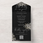 Roses noires et blanches gothiques Mariage de code