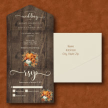 Rustic Automne Citrouille Mariage