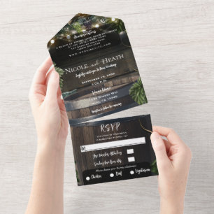 Invitation Tout En Un Rustic Country Winery Vin Barrel Barne Mariage