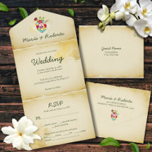 Rustic Heart All in One Mariage Mexicain Inviter