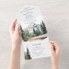Rustic Mountain Forest Evergreen Tree Wedding