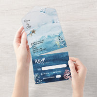Rustic Ocean Réponse Simple Par Mariage