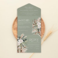 sauge vert rustique pampas eucalyptus mariage