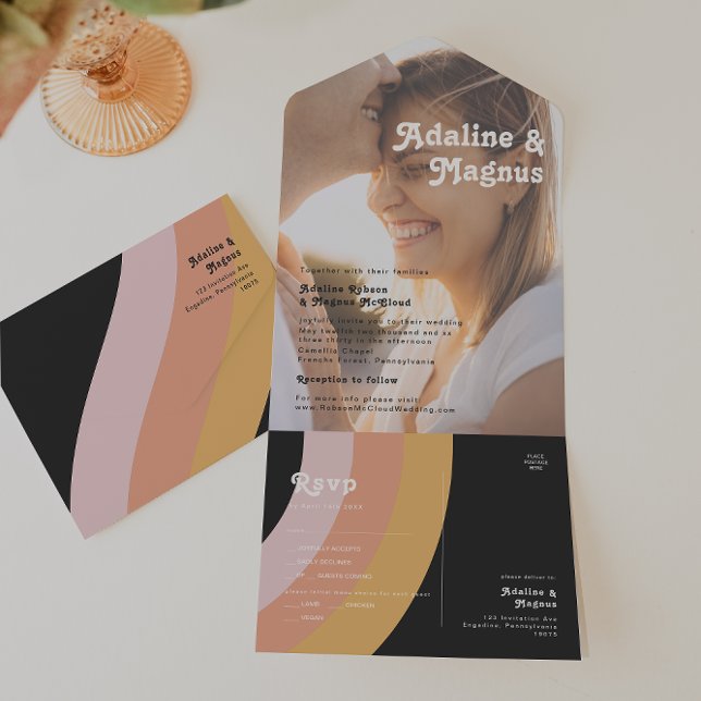 Invitation Tout En Un Sceau de photo Rainbow Dark des années 70 de Moder (Créateur téléchargé)