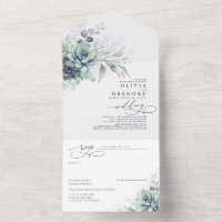 Succulents Mariage Feuille verdure et argent