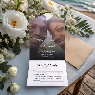 Invitation Tout En Un Sunshine Joy Mariage photo