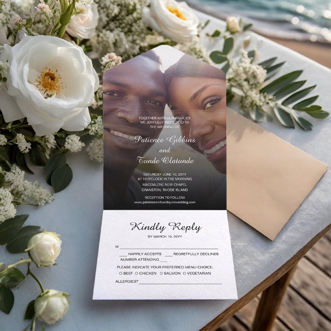 Invitation Tout En Un Sunshine Joy Mariage photo (Créateur téléchargé)