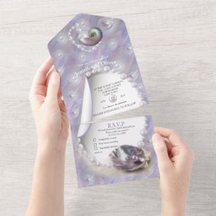 Invitation Tout En Un Symphonie de la mère des perles