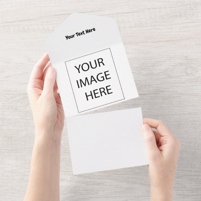 Invitation Tout En Un Texte personnalisé (Déchirure)