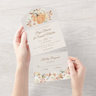 Invitation Tout En Un Tomber dans l'amour Mariage
