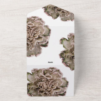 Invitation Tout En Un Tons neutres Floral tout en un mariage Inviter