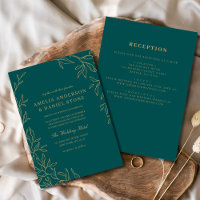 Tout en un Turquoise Mariage de feuille verte mini
