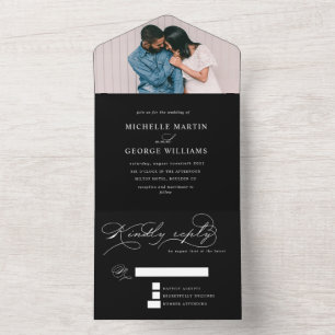 Invitation Tout En Un Typographie luxueuse (pas d'ENV nécessaire)