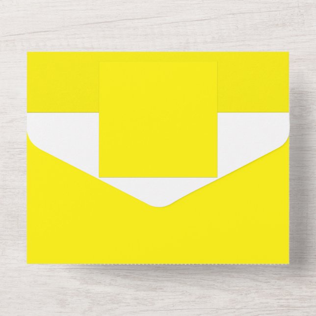 Invitation Tout En Un un arrière - plan jaune avec une bordure noire (Verso)