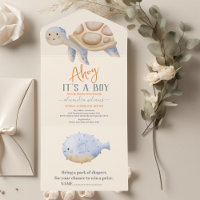 Un garçon sous le Baby shower marin