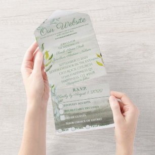 Invitation Tout En Un Une aquarelle de conte d'été