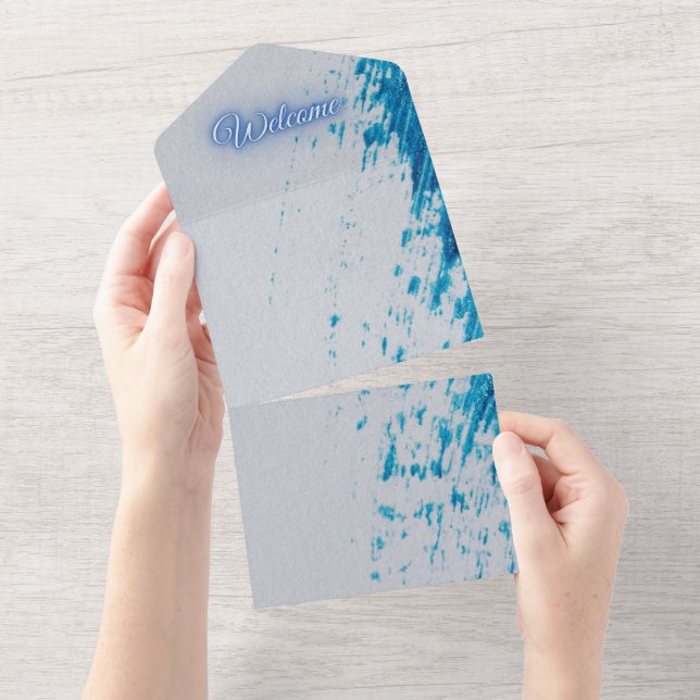 Invitation tout-en-un vierge (Déchirure)