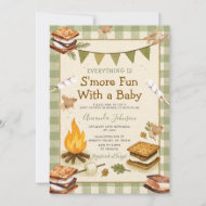 Invitation Tout est plus amusant en vert pour Baby Shower Gin