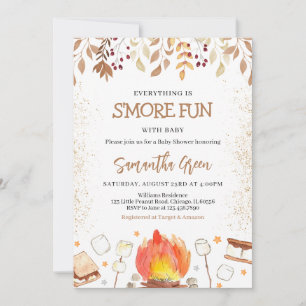 Invitation Tout est S'more Fun Baby shower