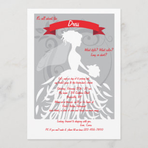Invitation Tout est sur l'invitation de la robe