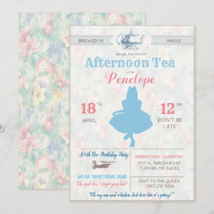 Invitation TOUT ÉVÉNEMENT - Alice au pays des merveilles Thé 