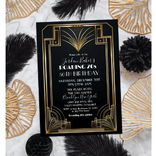 Invitation TOUT ÉVÉNEMENT - Années Folles 20s 1920s Soirée Ar