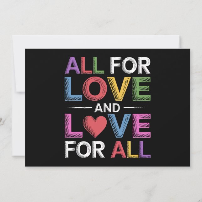Invitation Tout Pour L'Amour Et L'Amour Pour Tous Les Mois De (Devant)