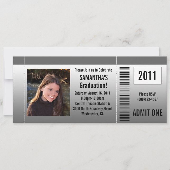 Invitation Toute année~ Photo Graduation Party Billet Invitat (Devant)